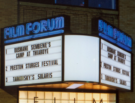 Marquee typical of Film Forum’s wondrous programming.