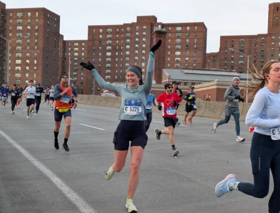 The joy of running past Stuy Town in the NYC Half Marathon.