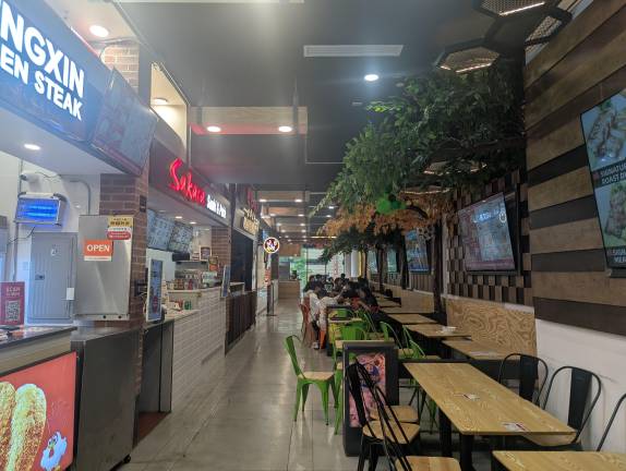 The ground floor food court at Golden Mall FiDi.
