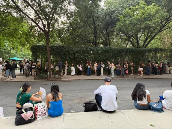 Long lines formed as residents awaited a chance to get into the Elizabeth Street Garden to celebrate now that the city no longer wants to use the space to build affordable housing.