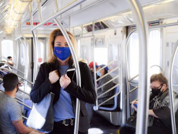 Interim New York City Transit President Sarah Feinberg on the 7 line as NYCT resumes full service on Mon., June 8.