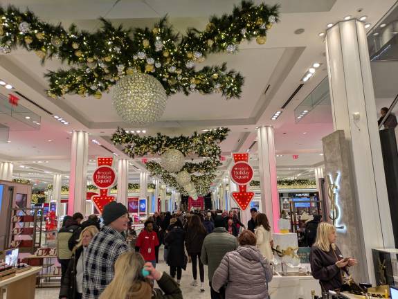 Macy’s Herald Square during holiday season December 2025.