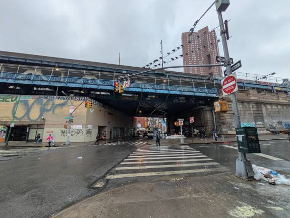 Forsyth Street and East Broadway, one locale in Asian hate crime spree, October 2025.