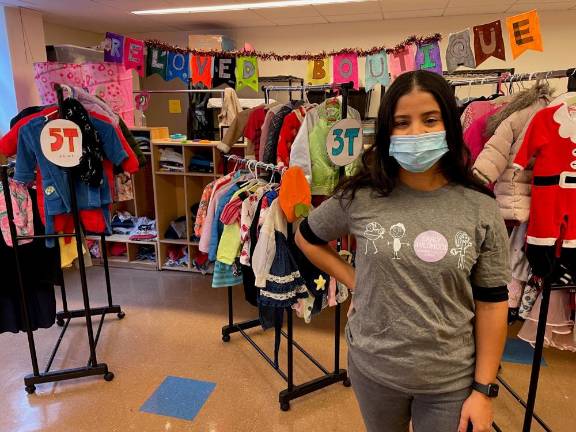 Melanie Diaz in ReLoved Boutique. Photo courtesy of Educational Alliance