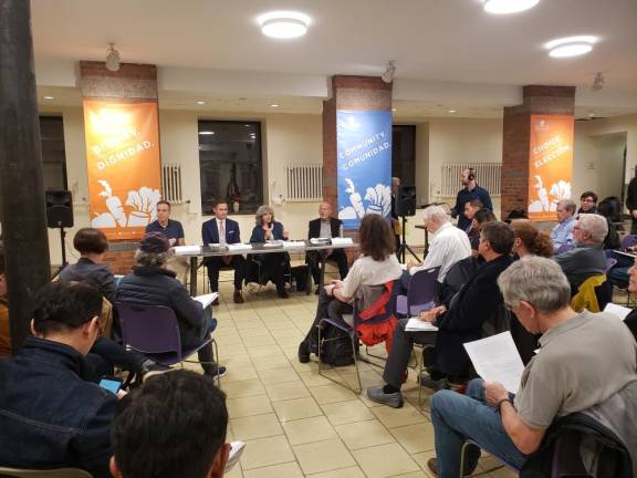 UWS residents had plenty of questions for the members of the panel.