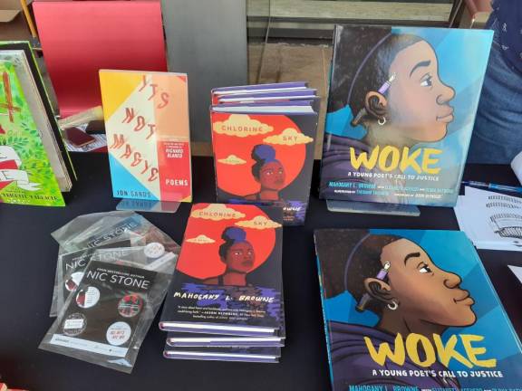 Books by Mahogany L. Browne and other authors on display. Photo Karen Camela Watson