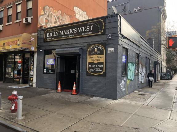 Billy Mark’s West, scene of a Christmas Eve sucker punch that killed a beloved bouncer has stood on the corner of 29th and Ninth since 1956. <b>Photo: Keith J. Kelly</b>