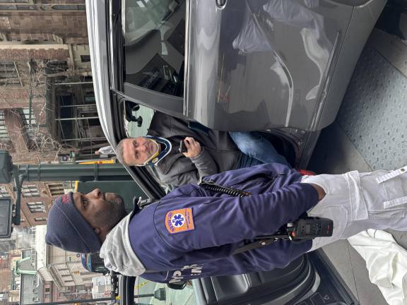 The driver of a ride share vehicle seen with a neck brace after his Toyota Highlander was sideswiped by a stolen car on Madison Ave. around noon on March 5. He and a passenger was said to have suffered minor injuries. Police nabbed the suspect.
