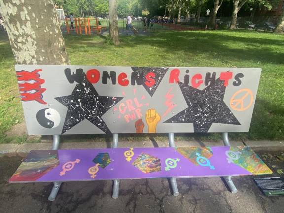 Bench painted by students from Jose Celso Barbosa School. Photo courtesy of CEI Benchmarks