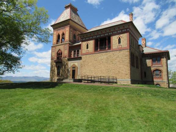 Olana State Historic Site, south of Hudson NY, is a 250 acre park; the highlight of Hudson River School painter Frederick Church’s former estate is the spectacular design of the mansion, by Church and Calvert Vaux. Entrance to the park is free; house tours are given daily except Mondays for a fee. Photo: Ralph Spielman