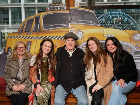 Friends and family filed in to support the two’s film debut, including John McDonagh’s (center) wife, Cait, (left), and daughters (left to right), Elizabeth, Madden, and Cassie.