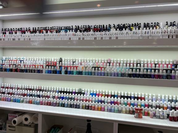 Every color of the rainbow, and then some, is on display at the this nail salon on the UWS.