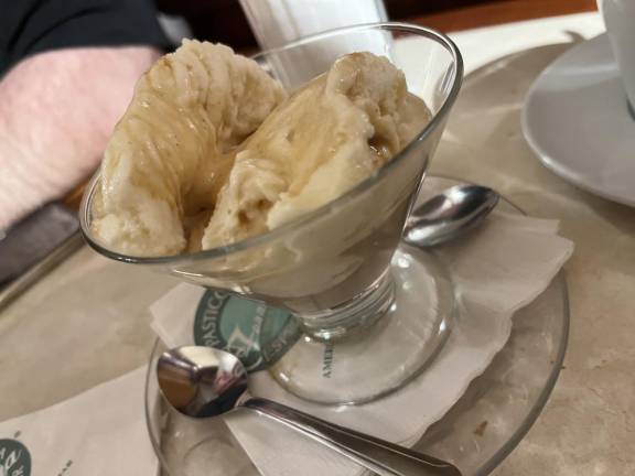 A dessert called affogato, made of vanilla gelato and espresso coffee, is a big hit at Ferrara’s. Photo: Kay Bontempo