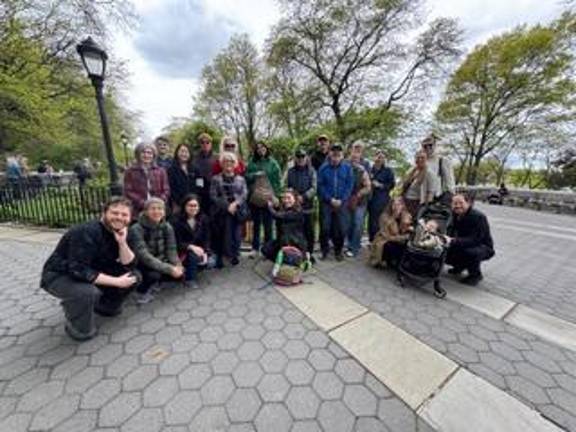 The tour guide Katie Devin Orenstein insisted all the dozen or so people on tour of Nora Ephron’s haunts on the UWS say hello to their neighbors.