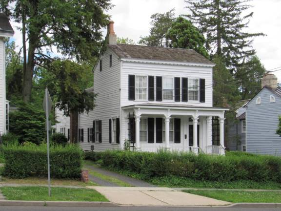 This nondescript house at 111 Mercer Street in Princeton is for Institute of Advanced Study faculty members, one of whom, Albert Einstein, lived here from 1933-55. Photo: Ralph Spielman