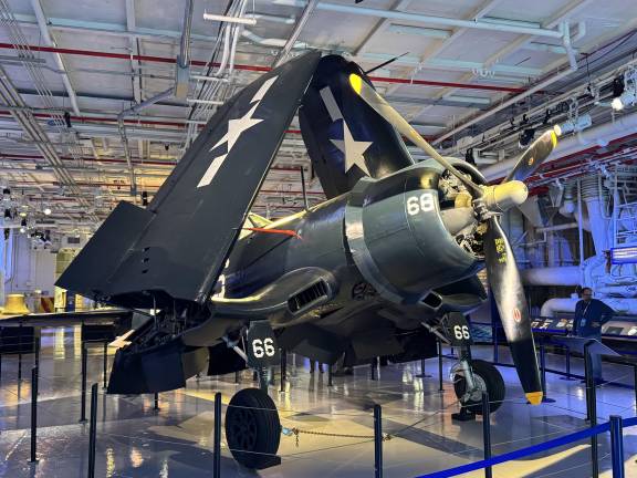 The FG-1D Corsair is the newest addition to the fleet of restored warplanes on the USS <i>Intrepid</i>. This version of the plane was the most-flown from of the aircraft carrier’s deck in WWII.