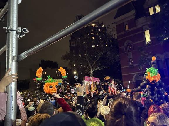 The spooky floats were a big hit at the annual Halloween parade.