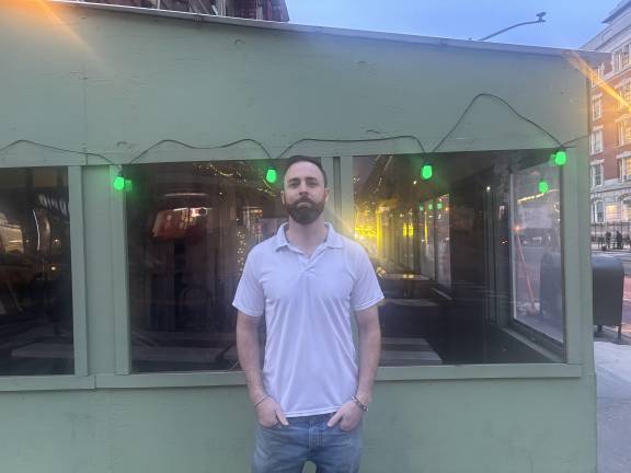Kevin Mulligan, owner of The Laurels in the East Village who testified at the City Council hearing, says it is highly impractical for outdoor dining sheds to be barred from having a roof.
