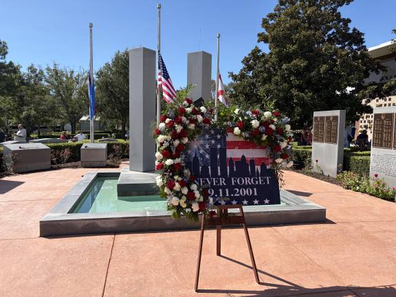 The 9/11 Memorial at Curlew Hills Memory Gardens on Sept. 11, 2026.