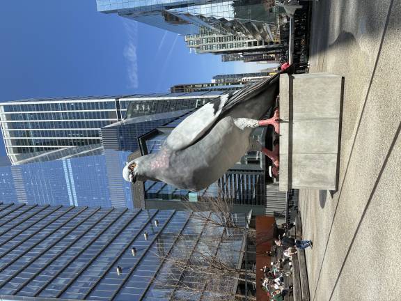 ”Dinosaur” by Iván Argote on The High Line. It was intended to be part of the High Line’s revolving art exhibits but now some have started a petition drive to make it a permanent exhibit.