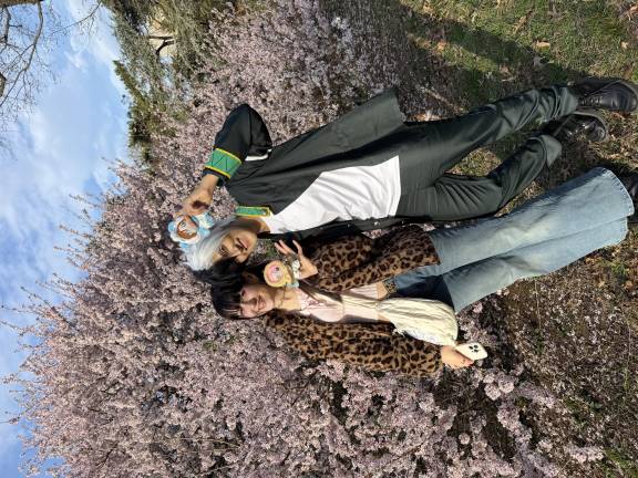 Alex Boodram and Chelsea Soo Hon from Queens came out to enjoy the Cherry Blossoms in Central Park