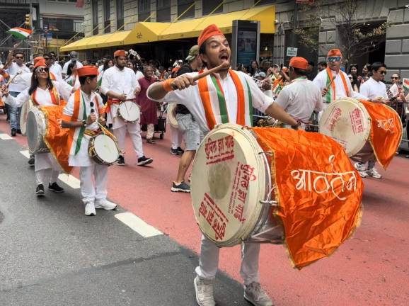 India Day Parade thrills many thousands along Madison Avenue, including drummers.