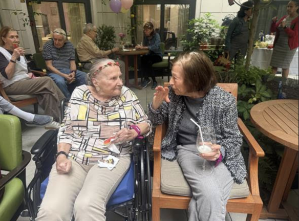 Jean Kantrowitz’s (right) celebrates her 103rd birthday party at Sunrise at East 56th.
