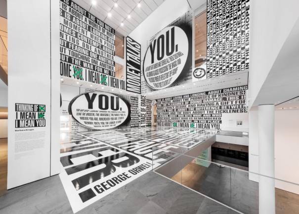 Installation view of “Barbara Kruger: Thinking of You. I Mean Me. I Mean You.” on view at the Museum of Modern Art, New York from July 16, 2022 – January 2, 2023. Photo: Emile Askey
