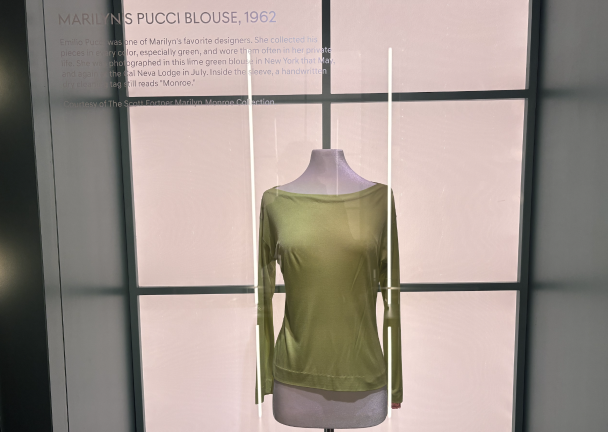 “The Vanity” contains a couple of pieces from Monroe’s collection, including a blouse by Emilio Pucci, one of her favorite designers.