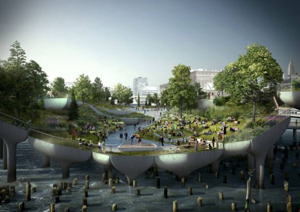 futuristic hudson river park wins approval