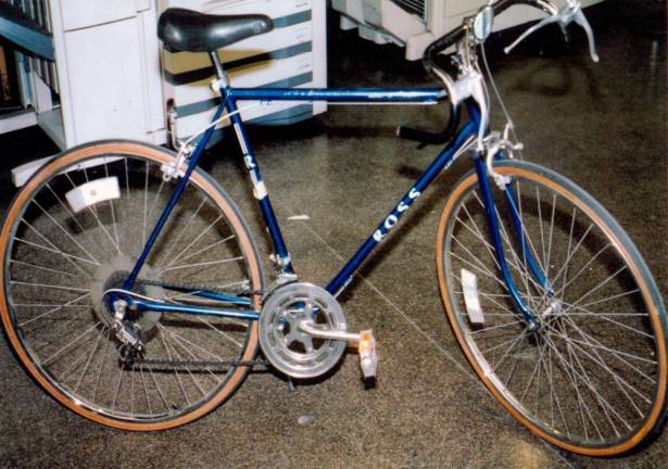 The blue Ross bicycle used by the suspect was discovered in a dumpster a short distance away from the attack at what was then a Times Sq. Armed Forces recruiting station 15 years ago. Two other unsolved bombing attacks in the city also involved a suspect on a bicycle. Photo: FBI