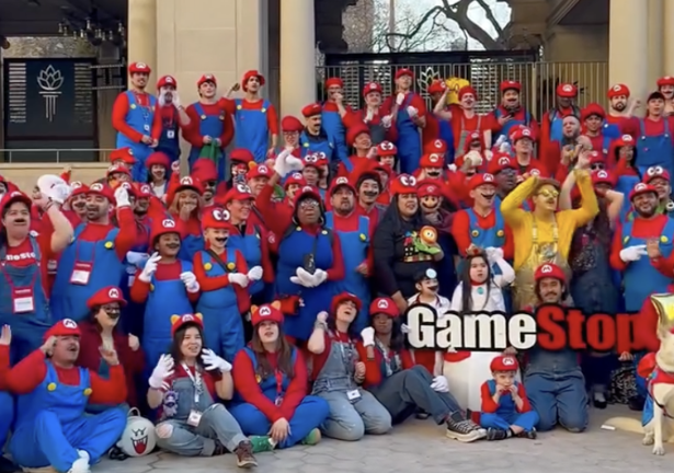 Marios gathered outside in Union Square 3/10/26