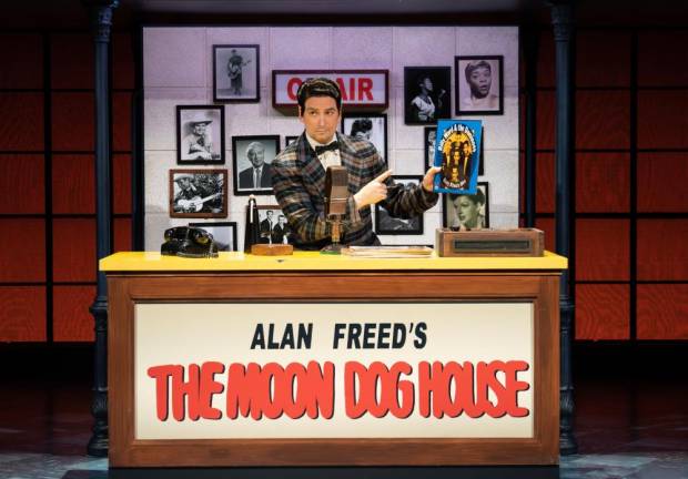 The Moon Dog House was the name of Alan Freed’s radio show which helped catapult black R&amp;B music into the mainstream. Photo: ©Joan Marcus