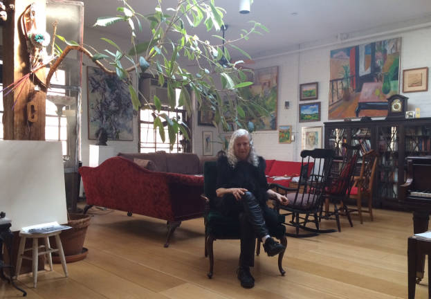 Artist Lynda Caspe in her Tribeca home. Photo: Gabrielle Alfiero