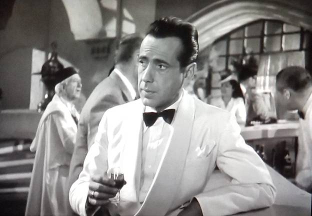 Humphrey Bogart pensive in “Casablanca.”