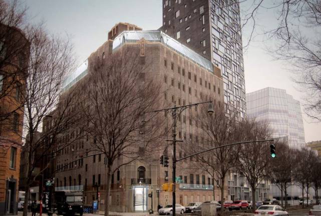 Rendering of the former Bayview Correctional Facility, a 100,000 square-foot space in Manhattan's Chelsea neighborhood, which is being developed to unite more than a dozen women-focused organizations. Courtesy of the Governor&#x2019;s Office