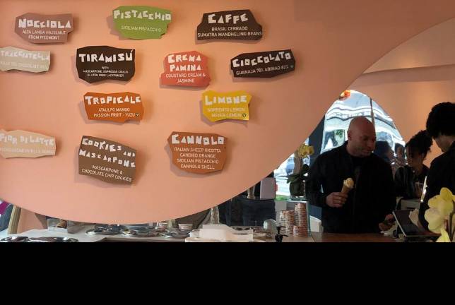 <i><b>Everyone’s happy in an ice cream parlor! Pamina’s satiny, uniquely flavored gelato was created in partnership with Executive Chef Riccardo Orfino and a Michelin-starred Milanese gelato artist, Marco Pedron. </b></i>