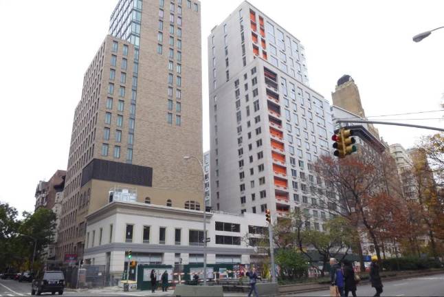 The intersection of Broadway and West 77th St. Police said the body of a 20-year-old man was discovered outside the Larstrand Building, a luxury rental building at 2182 Broadway on September 23.