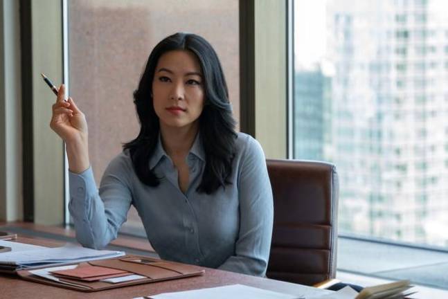 Ingrid Yun (Arden Cho) is an ambitious senior associate bucking for a junior partnership. Photo: Netflix
