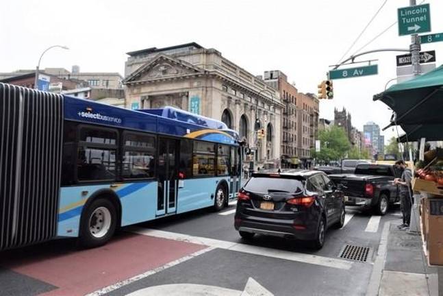 The busway plan was devised to speed up buses carrying 27,000 daily riders on 14th St. during the L train slowdown. Photo: Michael Garofalo