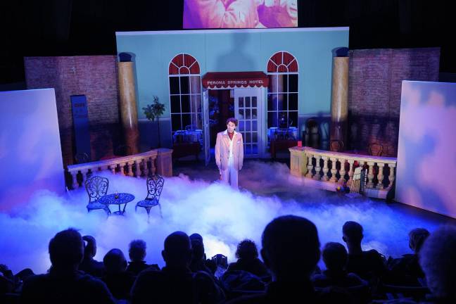 Daniel Yaiullo as Georgie Frobisher in the opening scene of <i>The Croquet Player </i>at Theater for the New City.