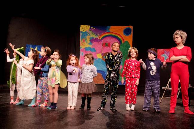 On stage for “Peter Pan.” Photo: Emily Viega