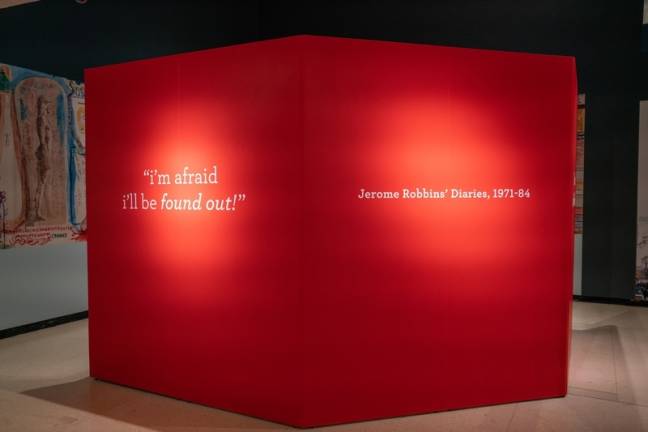 Installation view: Robbins was always questioning his worth despite his immense success and tall ego. Photo: by Jonathan Blanc/The New York Public Library
