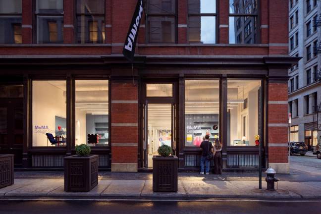 Exterior of the newly renovated MoMa Design Store on Spring Street in SoHo.