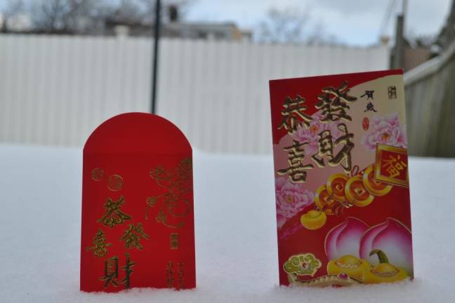 Hong Bao or “Red Envelopes,” traditional Chinese monetary gifts given out for celebration. Photo: Owen Doody