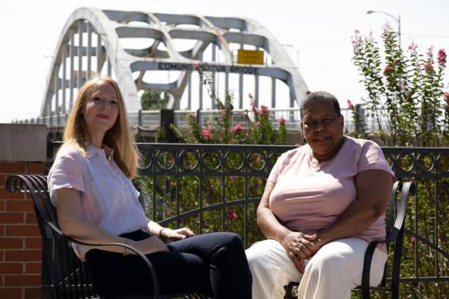 Interviewing JoAnne Bland in Selma Alabama for “Alabama’s Civil Rights Trail” episodes. Photo: Chad Davis