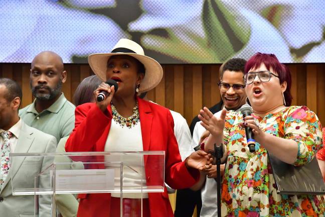 It was a joyous celebration as Middle Collegiate Church, which burned down more than four years ago, as it reopened its doors on Easter Sunday, April 20, in a rebuilt sanctuary on E. 7th St. The new facility is around the corner from the original building on Second Ave.