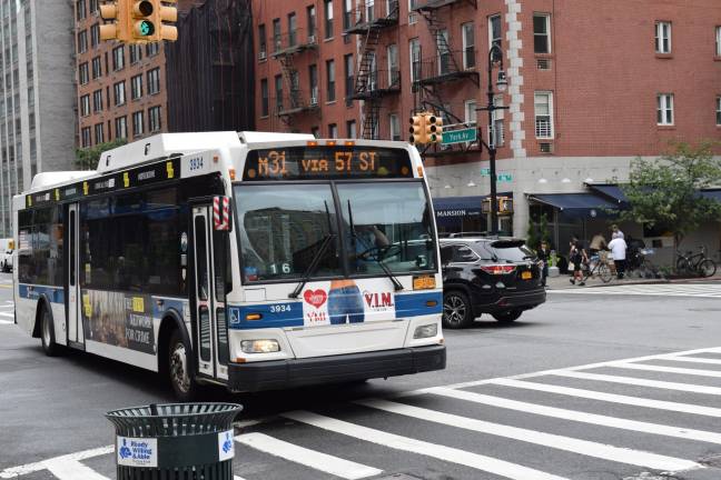 Ridership on NYCT buses is down over 11 percent since 2012, MTA data shows. Photo: Michael Garofalo