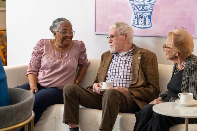 A gathering at Carnegie East House.