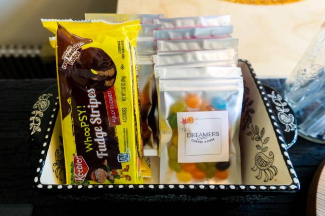 Snacks for sale in the shop. Photo: James Pothen